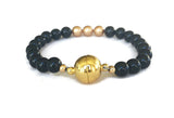 Black Stone Bracelet for Men