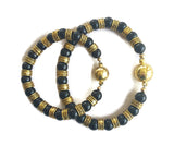 Black Stone Bracelet for Him Her