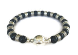 Black Stone Bracelet Men