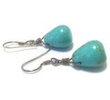 Blue Turquoise Earrings Women Wedding Bridal JewelryBridal Wedding Jewelry