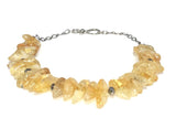 Yellow Citrine Gemstone Cluster Statement Necklace