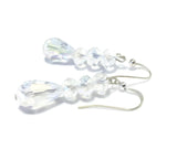 Clear Crystal Sterling Silver Earrings, Bridal Wedding Jewelry