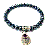 Amethyst February Birthstone Charm Bracelet