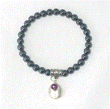 Amethyst February Birthstone Charm Bracelet