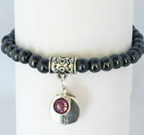 Amethyst February Birthstone Charm Bracelet