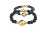 Black Stone Bracelet for HIm Her
