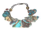 Clustered Turquoise Blue Jasper Necklace