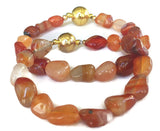 Red Carnelian Bracelet for Him Her