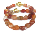 Red Carnelian Bracelet for Him Her