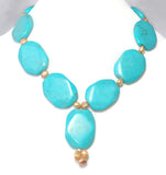 Blue Turquoise December Birthstone Necklace