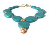 Blue Turquoise December Birthstone Necklace
