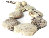 White Turquoise Necklace Statement,  Turquoise Jewelry