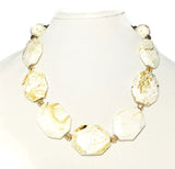 White Turquoise Necklace Statement,  Turquoise Jewelry
