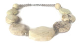 White Turquoise Necklace Statement,  Turquoise Jewelry