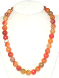 Orange Agate Gemstone Necklace