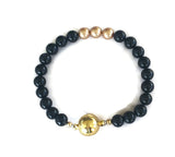 Black Stone Bracelet for Women