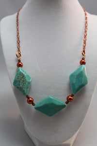 Green Turquoise December Birthstone Necklace,
