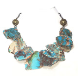 Clustered Turquoise Blue Jasper Necklace