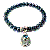 Aquamarine March Birthstone Charm Bracelet