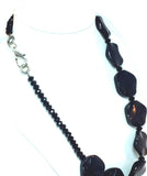 Black Onyx Necklace, Black Statement Jewelry